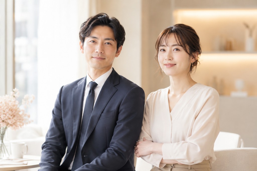 結婚に真剣な会員をイメージした男女